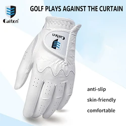 Caiton Golf Gloves, Ultra-fiber Material, Non-slip and Wear-resistant, Moisture-wicking,  Closure Convenient