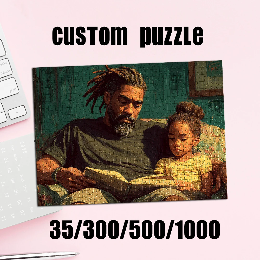 35/300/500/1000pcs Personalized Custom Photo Puzzle family photo DIY Toy Decoration Collectiable Gift Present Christmas