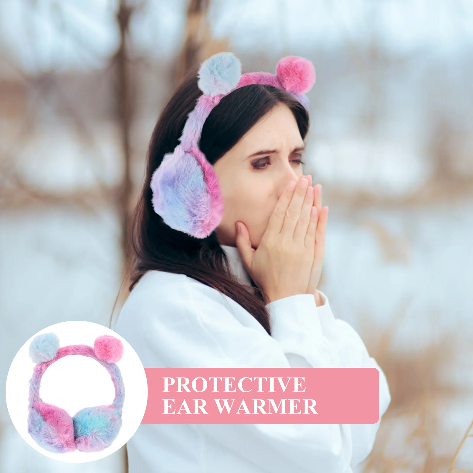 Милые теплые наушники с мультяшными животными, мягкие зимние наушники, защитный чехол для ушей, наушники для уличного использования, очаровательные наушники