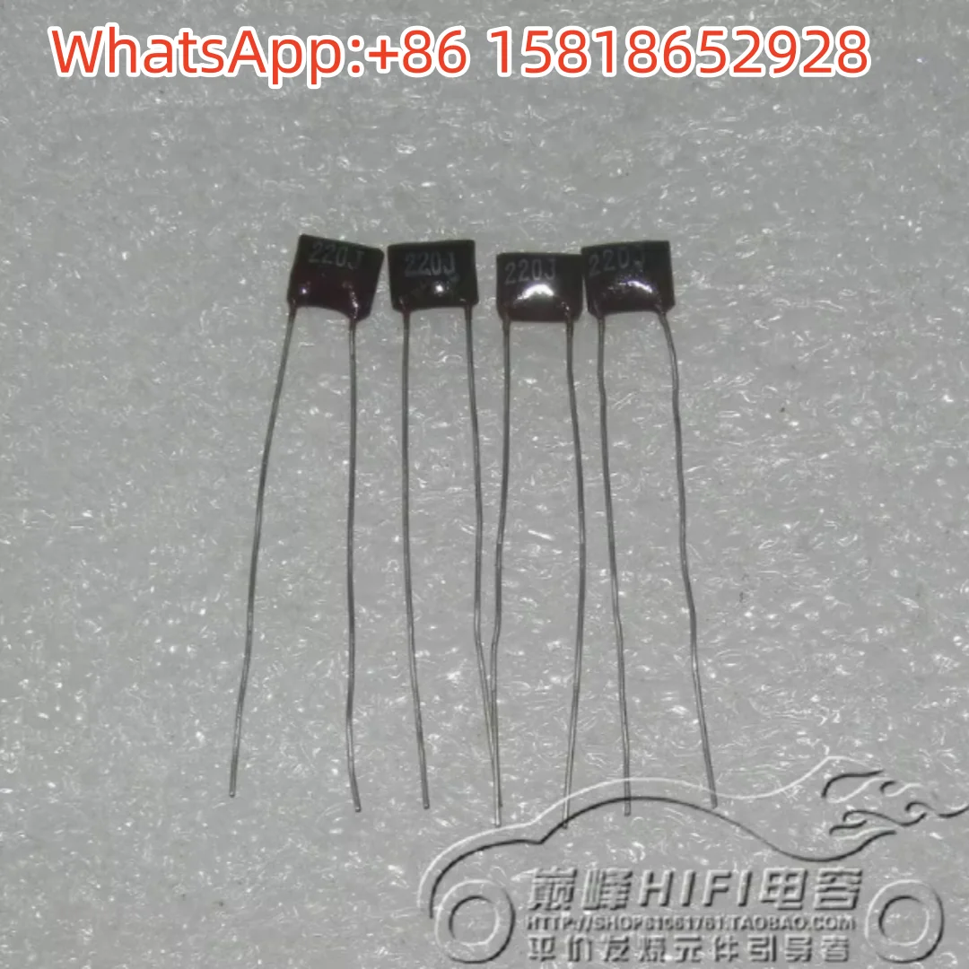 2pcs USA CDM CDE 100V220PF 221J ±5% P-5MM Copper Lead Audiophile Silver Mica Capacitor