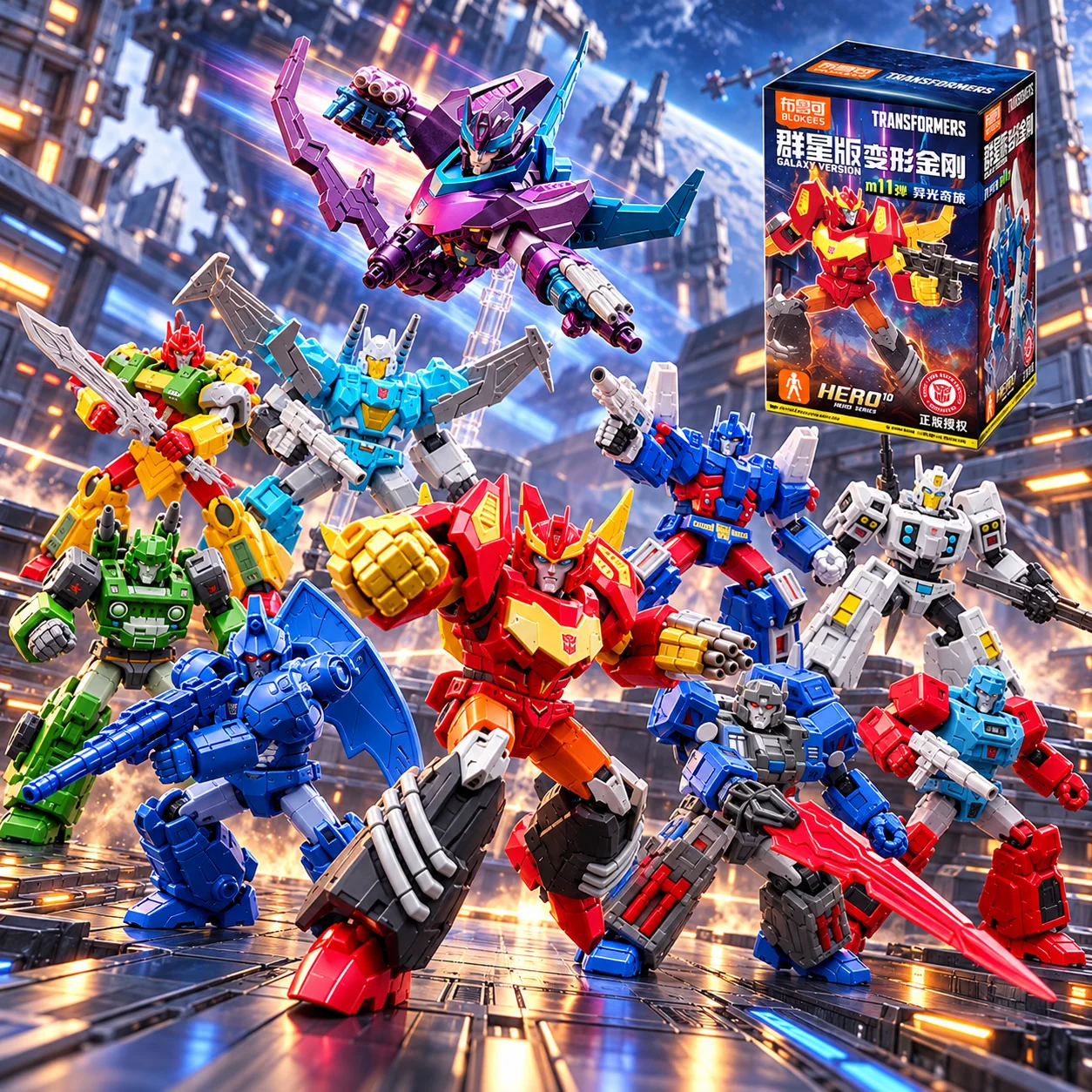 Blokees Transformers Galaxy Vol.11 Rodimus Ultra Magnus Prime Brawn Sixshot Krieger Roboter Figur Modell Spielzeug Geburtstagsgeschenk