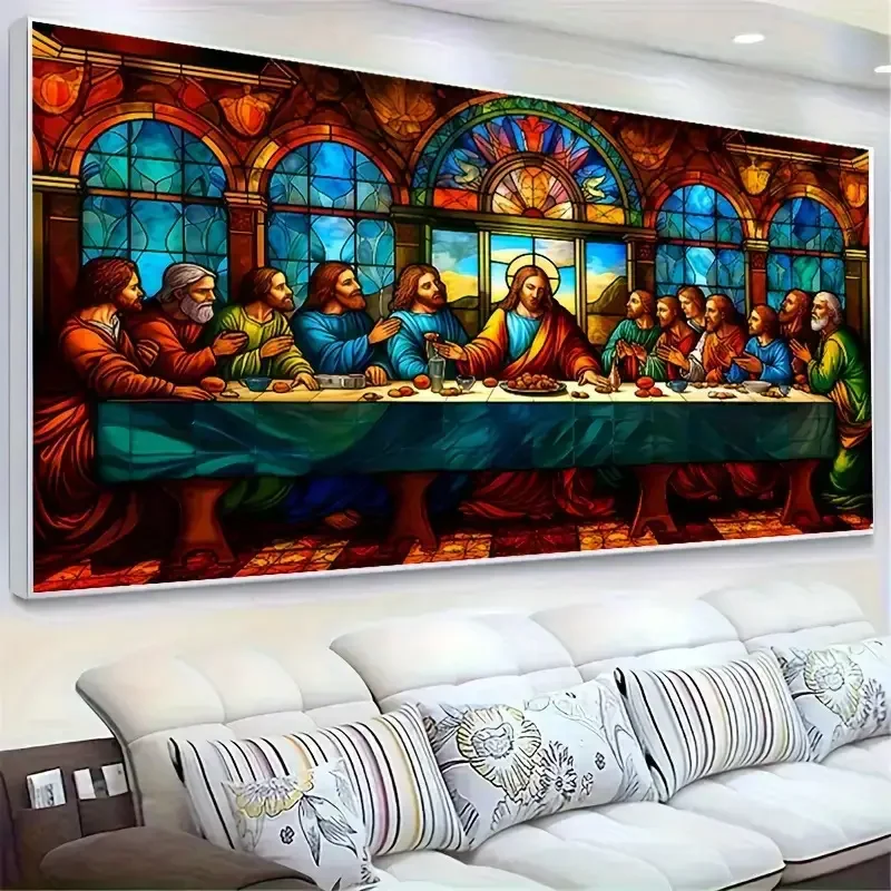 

The Last Supper Diamond Painting New 2026 Full Square Round Diamond Mosaic Diy Art Halloween Home decoration Horse Year Gift