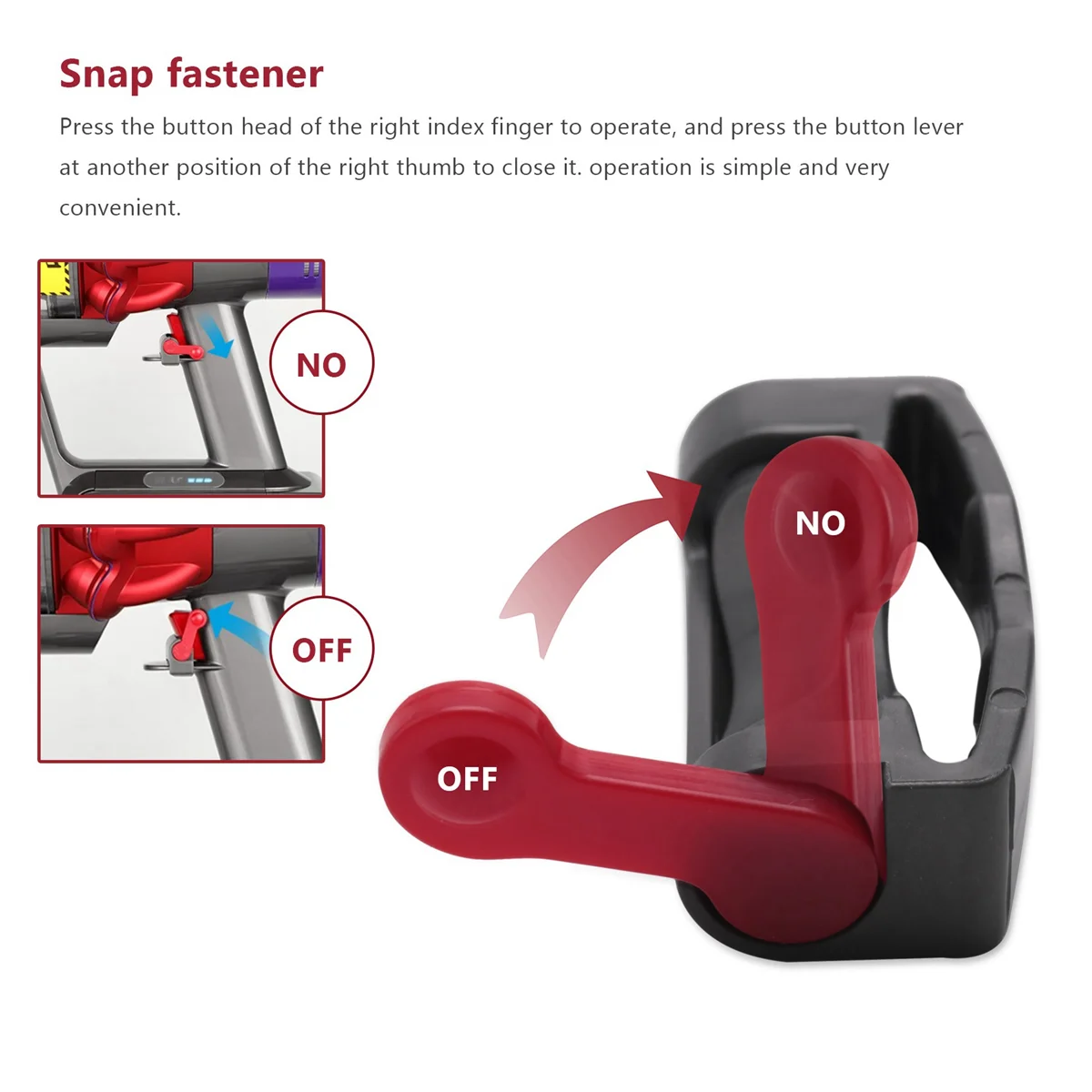 New Trigger Lock for Dyson V6 V7 V8 V10 V11 Vacuum Cleaner, Power Button Lock Accessories, Free Your Finger Gray