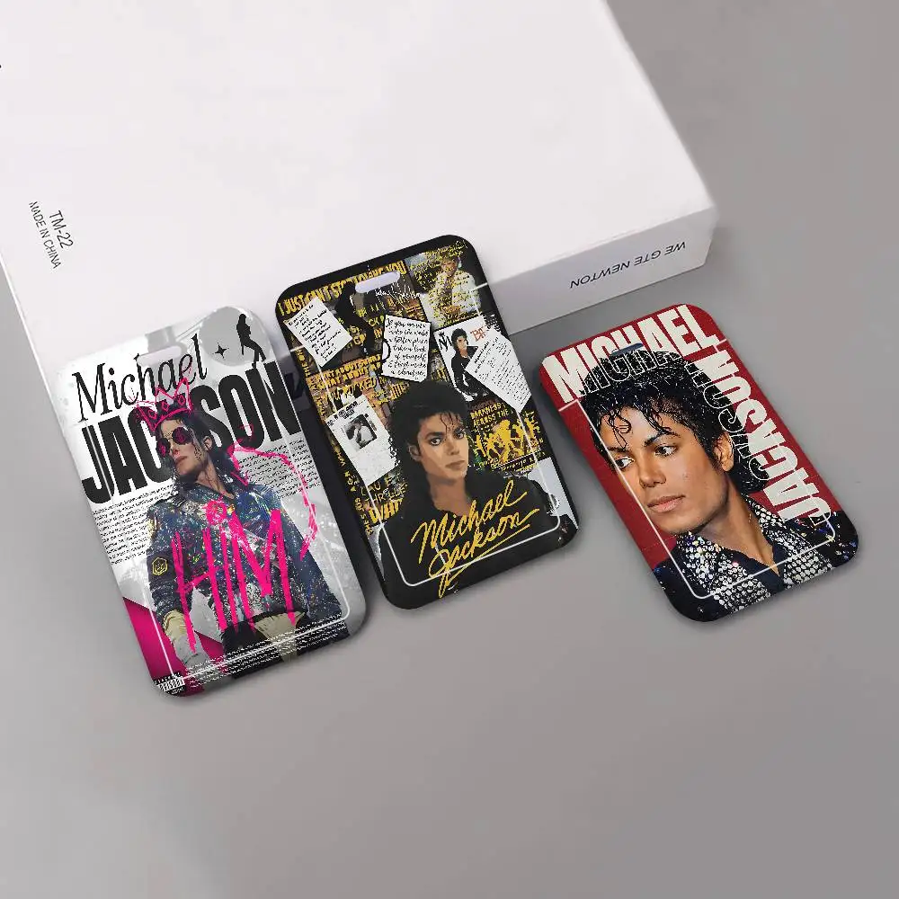 Musicians And Singers Michael Jackson Work Card Case for Exhibition ID Card Lanyard Badge Card Holder Pass Card Set for Employee