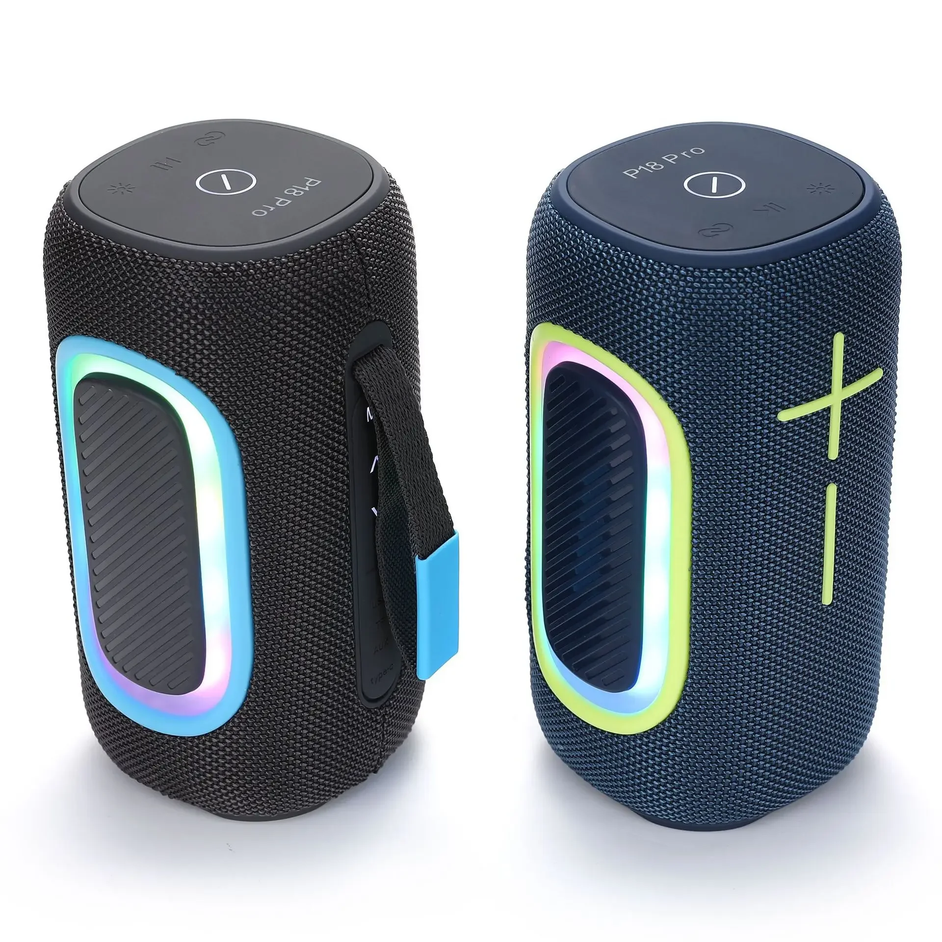 

P18Pro Wireless Bluetooth Speaker Outdoor Portable Waterproof Boombox RGB Colorful Light Supper Bass Support USB TF AUX FM Radio