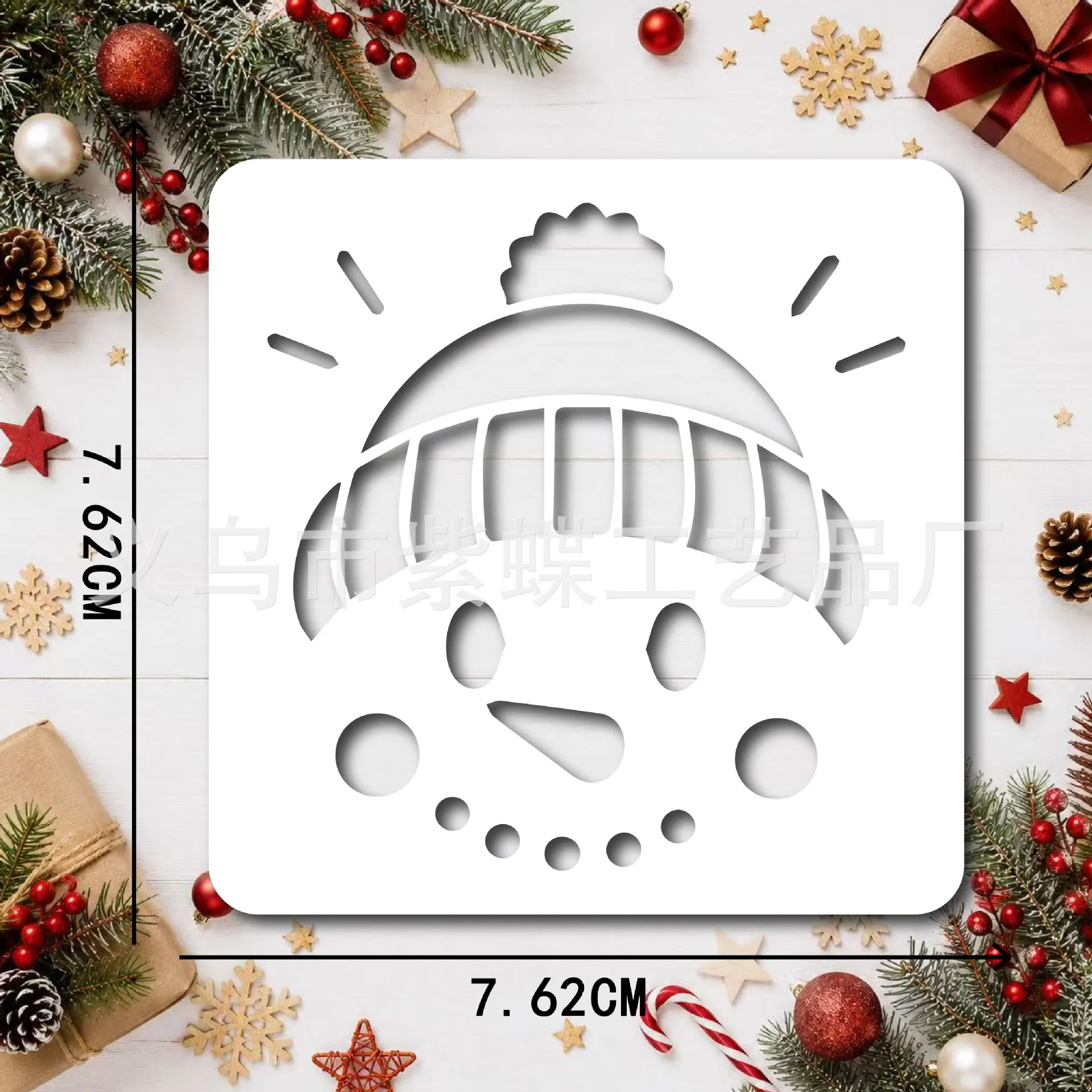 56pcs Creative Christmas Snowman Expression Painting Template Elk Christmas Tree Pattern Decoration Wall Painting Hollow Card