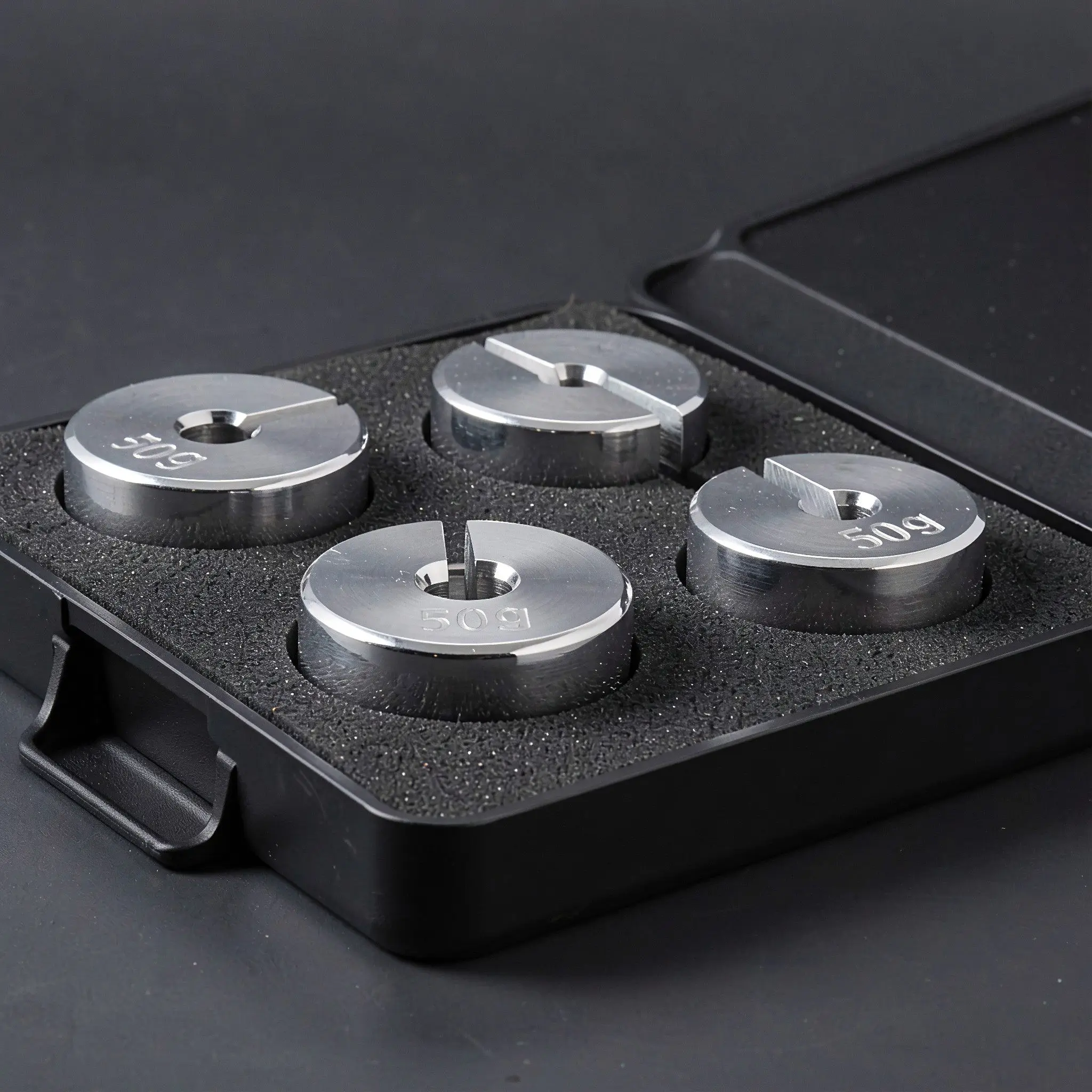 4Pcs Slotted Iron Physics Weight Disc 50G Lab Mass for Experiment Scientific Demo Counterweight School Mechanics