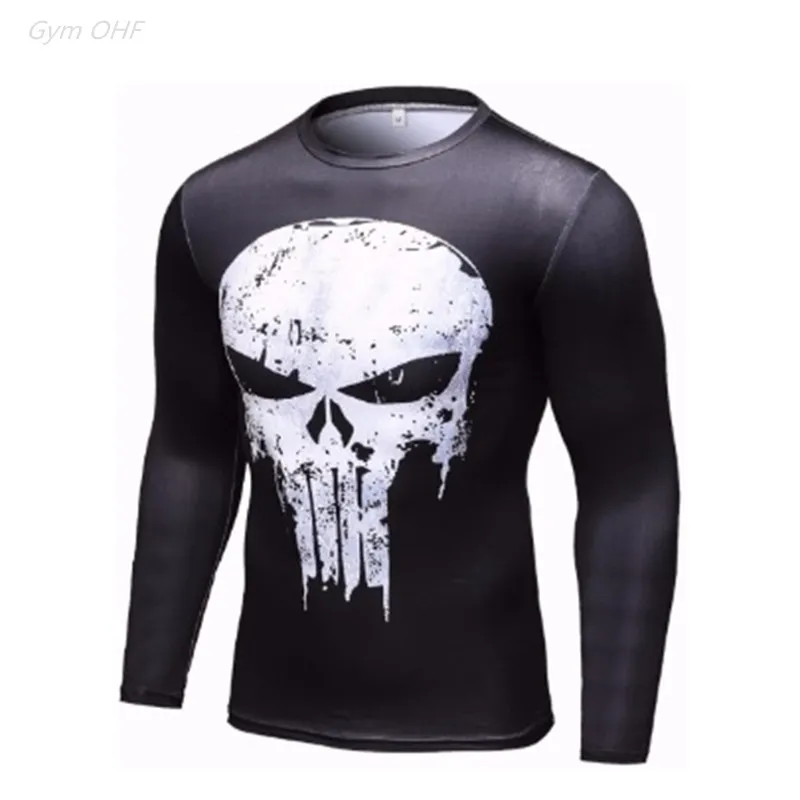 Image of Spinne T Shirt Mann Gym Workout Männer Rash Guards Eng Anliegende Kampf Leichte Kurze Shirts Judo Kampfkunst Schädel Sport Tops