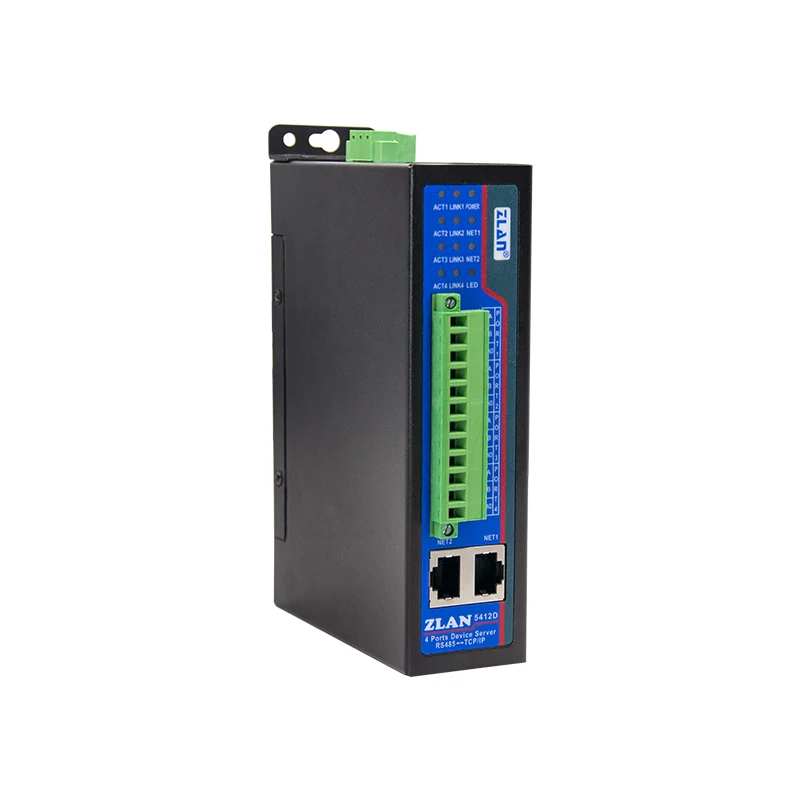 Rail type 4 serial port server four RS485 multi-serial port to Ethernet Modbus/MQTT gateway RTU to TCP industrial ZLAN5412D