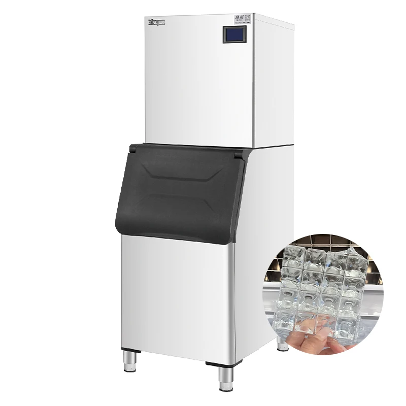 Fast Ice Making Large Capacity 24h/145kg Commercial Cube Ice Maker for Coffee and Beverage Store