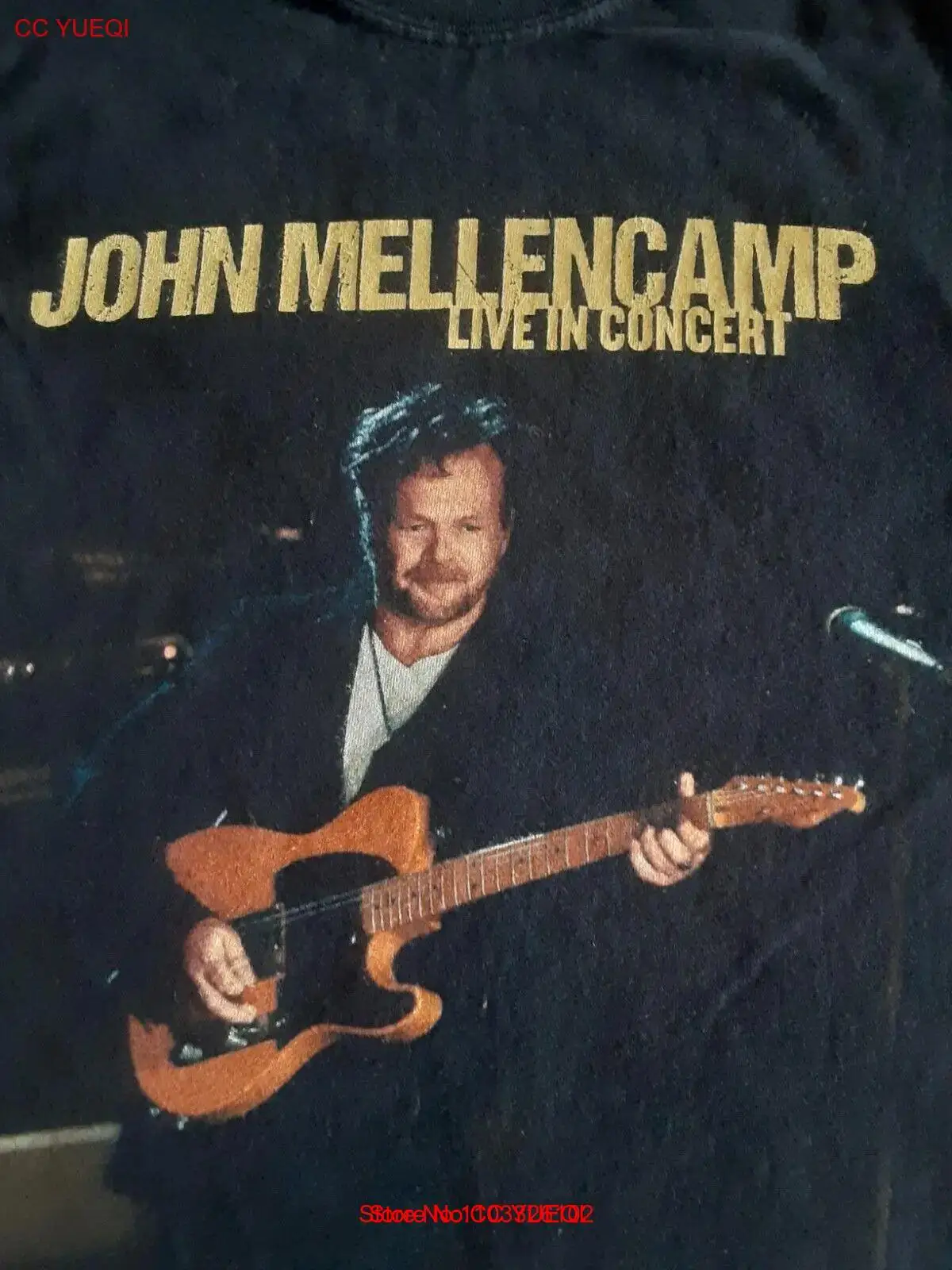 JOHN MELLENCAMP PLAIN SPOKEN NORTH AMERICAN TOUR 2016, МАЛЕНЬКАЯ черная футболка