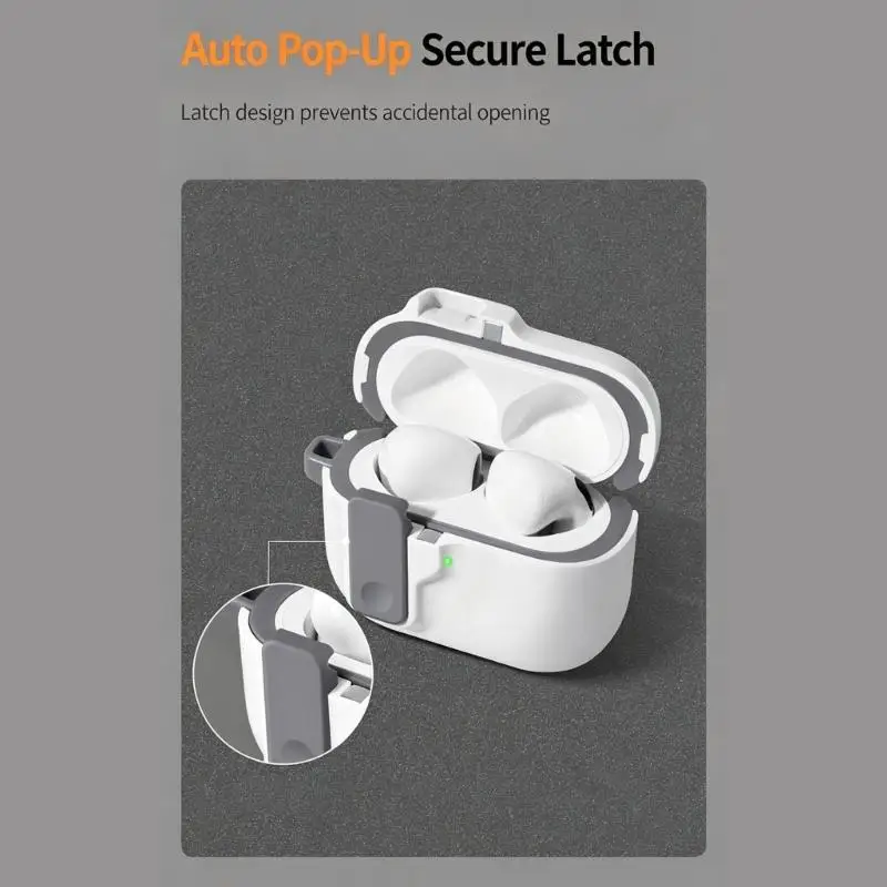 31BA Scratch Resist Earbud Case Cover with Desk Stand and Visible Light Opening Slot