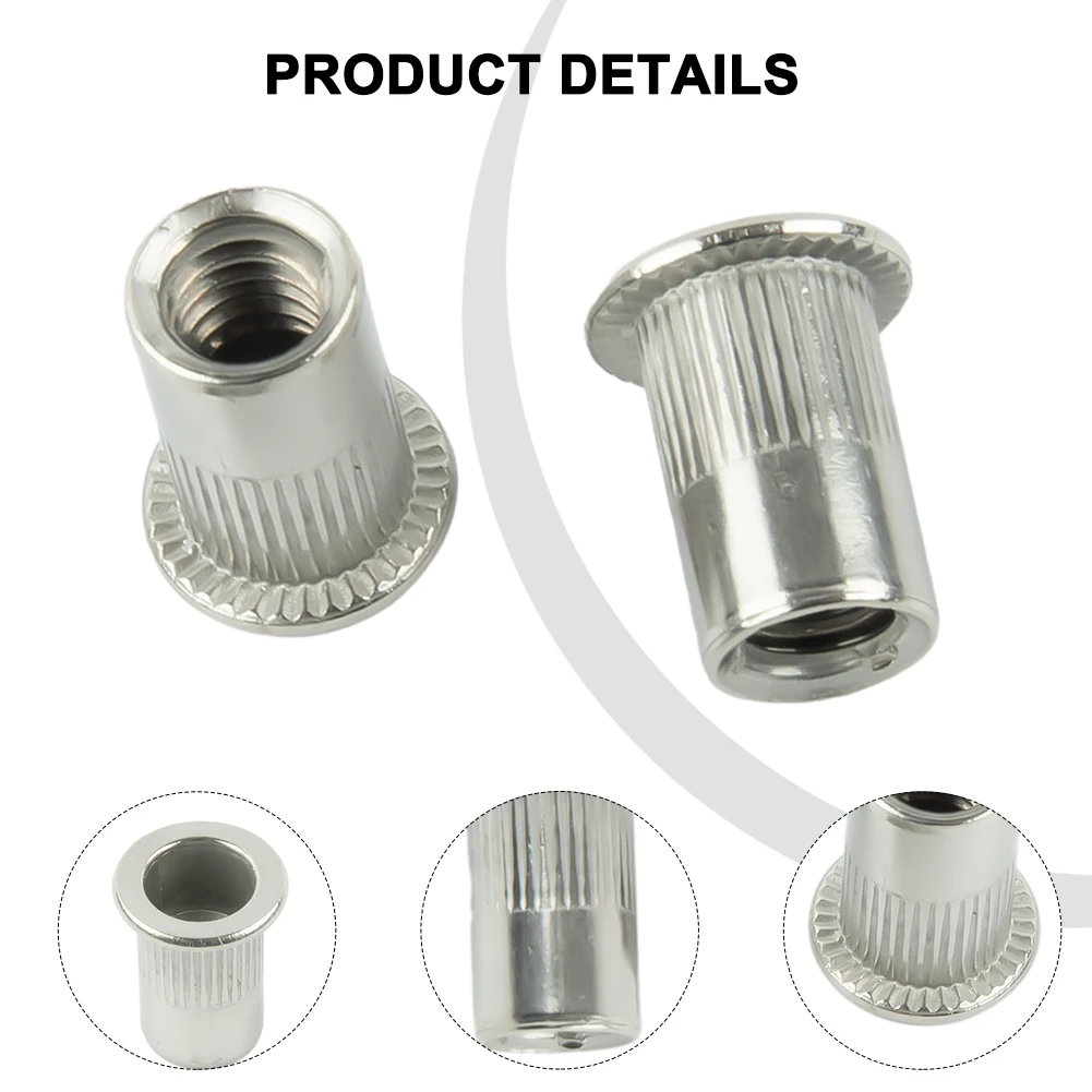 Automotive Decoration Rivet Nuts Stainless Steel 1/4\\\\\\\\\\\\\\\