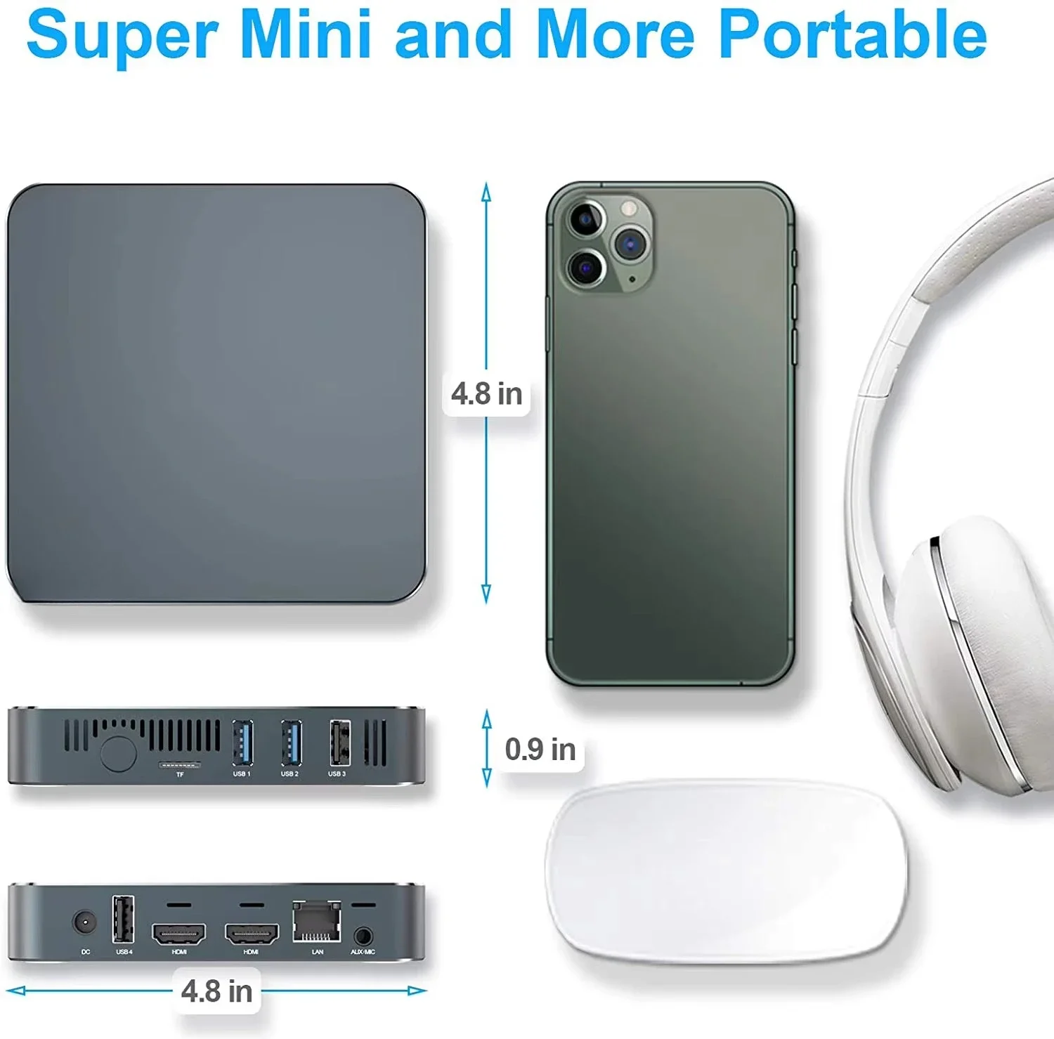 Neue Ankunft MINI PC GK7 N5105 Mini PC Kleine Desktop-Computer Micro Desktop-Computer