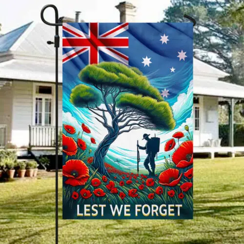 Australian Veteran Anzac Day Lest We Forget Flag Garden Flag