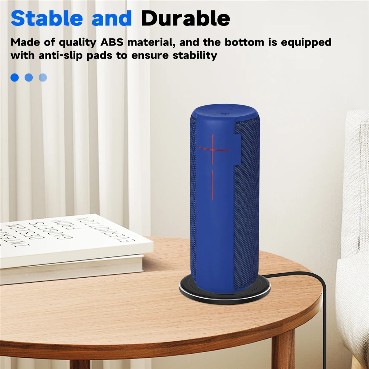 SMIEA لـ Logitech Ultimate Ears UE Boom 3/UE Megaboom 3 جهاز شحن محطة مهد مع كابل من النوع C وسادة شاحن مكبر الصوت