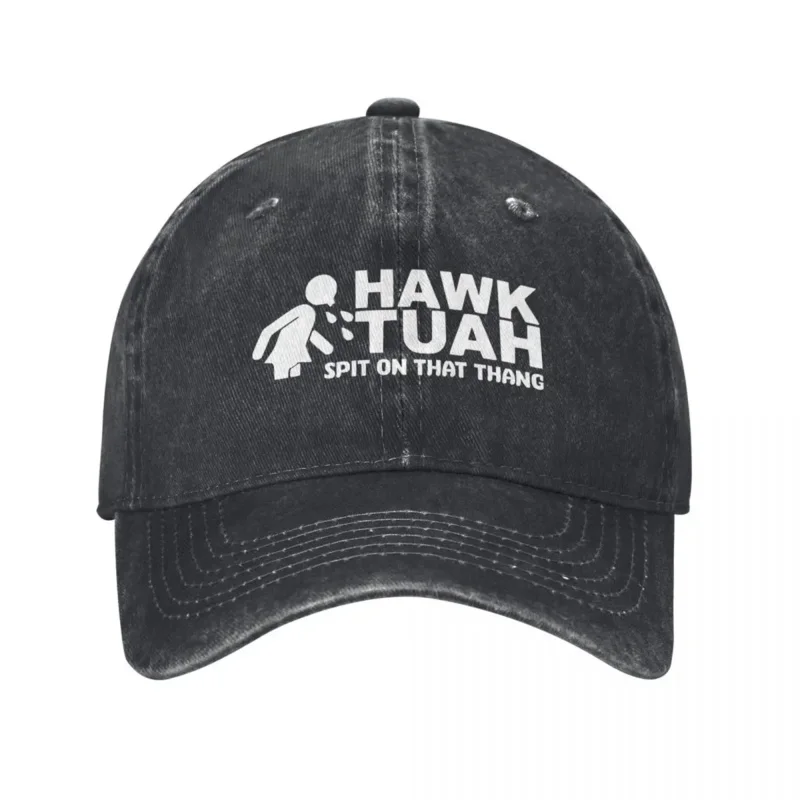 Vintage Hawk Tuah Spit On That Thang Baseball Cap Unisex Distressed Denim Headwear Funny Girls Interview Outdoor Running Hat