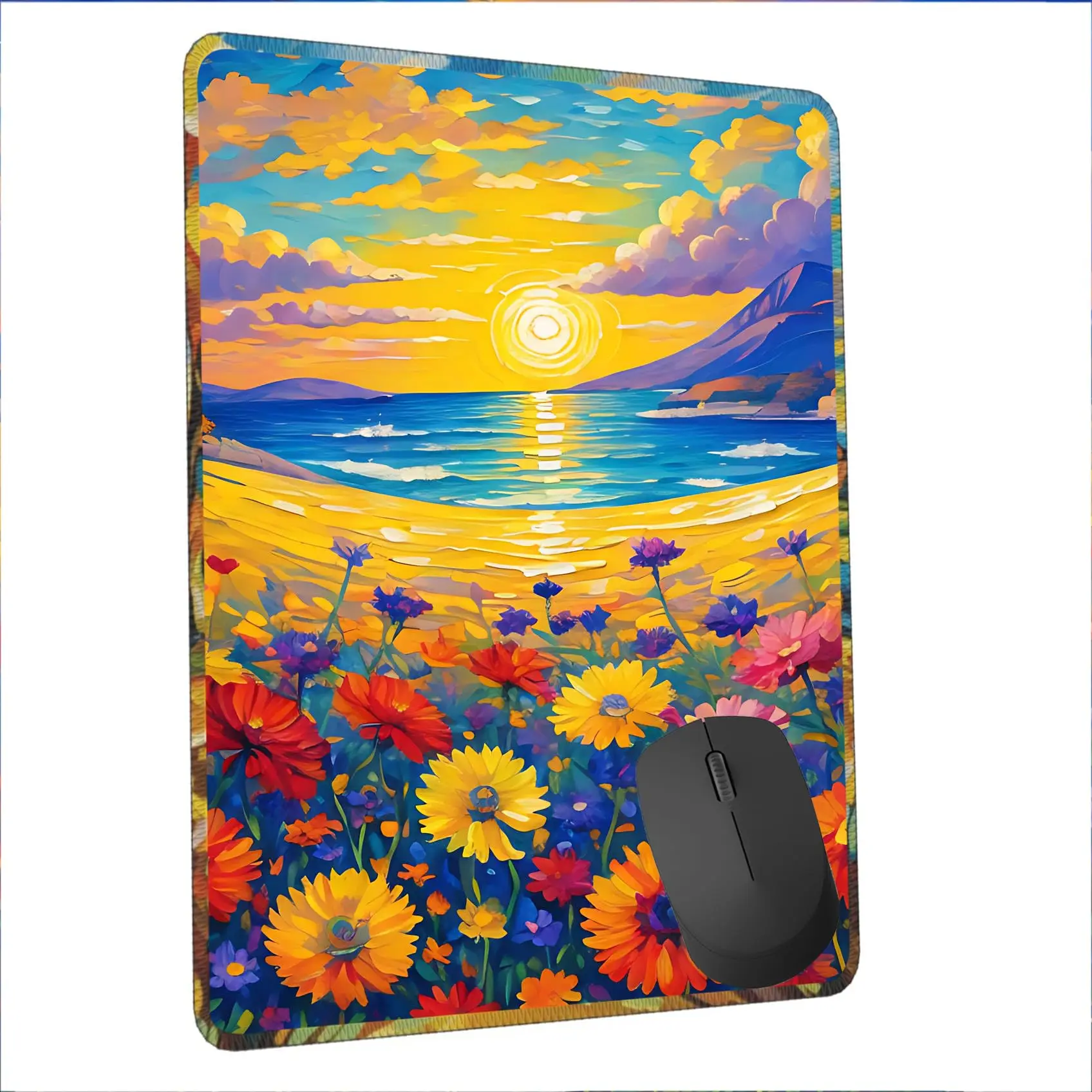 

Hot-Selling Flowers Sunset Sea Scenic Mouse Pads Comfortable Gaming Mousepad Mouse Mat Keyboard Mats Desk Pad Mousepads 18x22cm