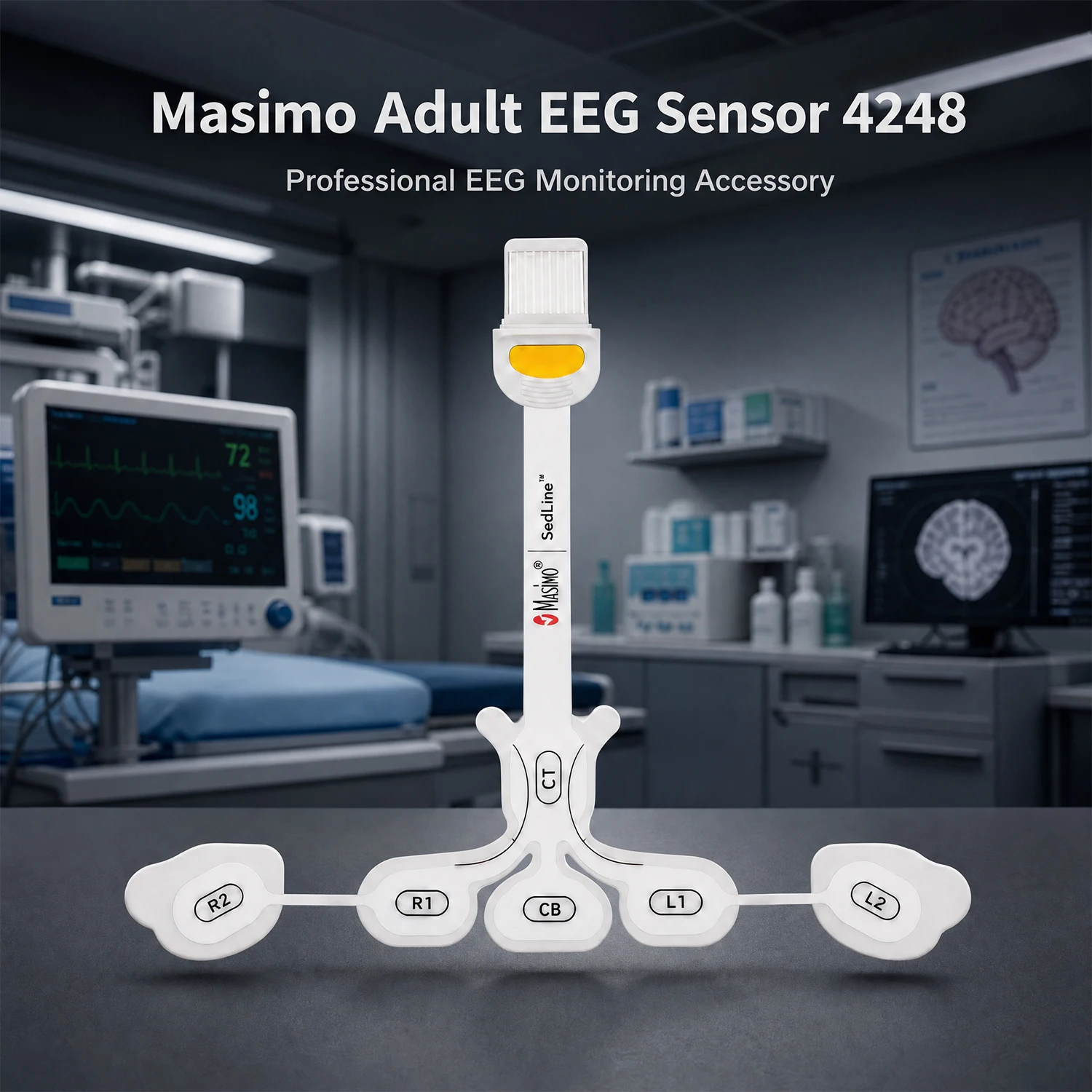Adult EEG Sensor Brain Function and Anesthesia Monitoring for SedLine MOC-9 Module Root Patient