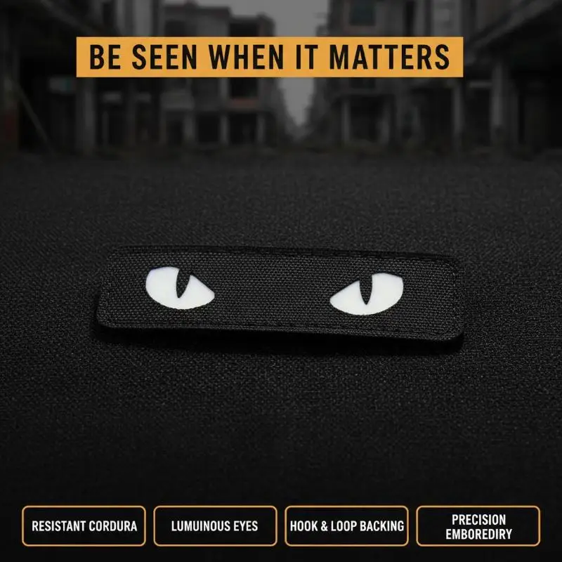 Embroidered Patches Military Morale Cat Eyes for Tactical Biker Apparel Accessories