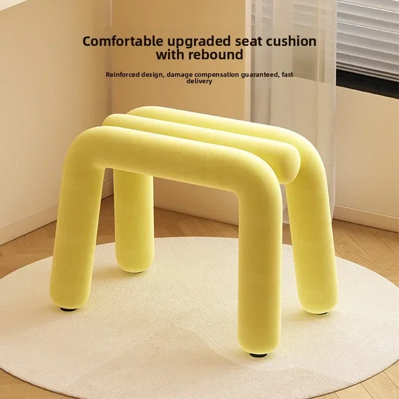 Cream style dressing stool, women's bedroom dressing stool, light luxury shoe changing stool, party stool, leisure stool