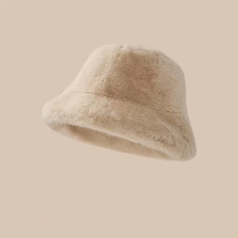 Nautical Style Fuzzy Hat, Cute Thick Plush Cap, Face Slimming Design, Versatile Daily Casual Autumn Winter Hat