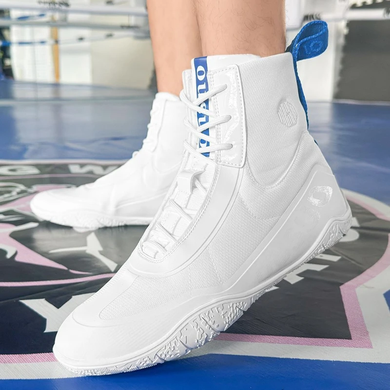 

Оригинальные брендовые борцовские туфли, мужские черные, белые боксерские туфли, дышащая сетчатая боевая обувь, мужские роскошные брендовые кеды