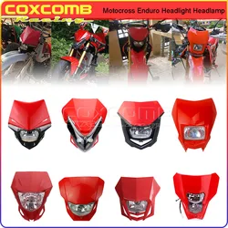 Off Road Motorcross Enduro Headlight Red Running Light Headlamp Mask For Honda CRF450 CRF250 CRF230 CRF125 CRF150 CRF110 2015-20