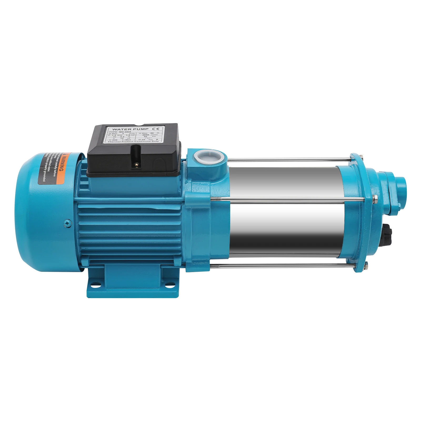 IP44 Wasserdichte Kreiselwasserpumpe - Selbstansaugende Pumpe mit Manometer, 98m Förderhöhe, 4000L/h für Bewässerungs-/Kühlsysteme – Detail 3