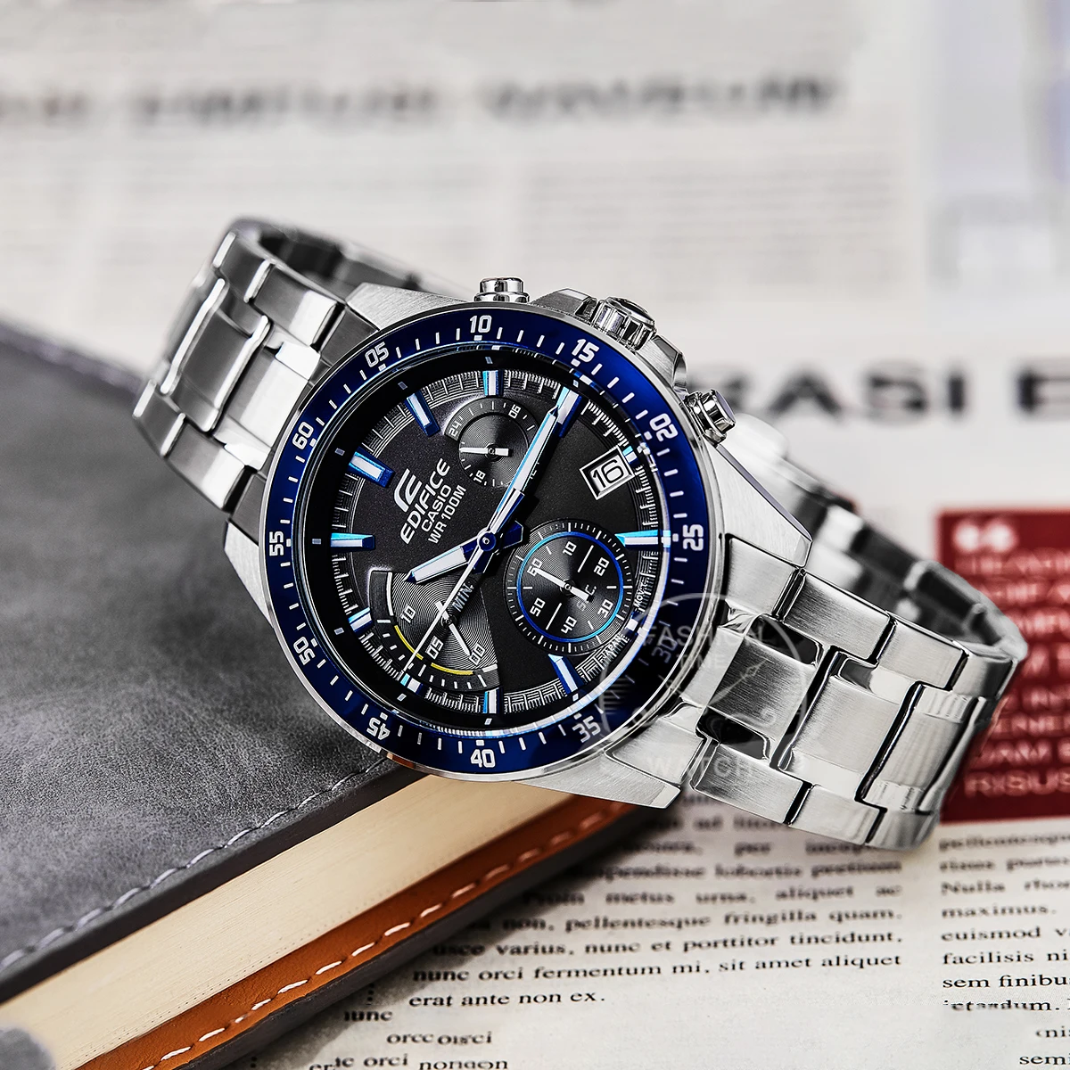 Casio Edifice Series Brand Luxury Quartz Waterproof commercial affairs Large dial Three-eye design reloj hombre EFV-540