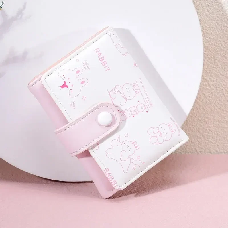 Cute Mini Women Wallet Bear PU Leather Credit Card Holder Wallets Money Bag Female Girl Coin Pouch Tri-fold Cartoon Short Vallet - view 5