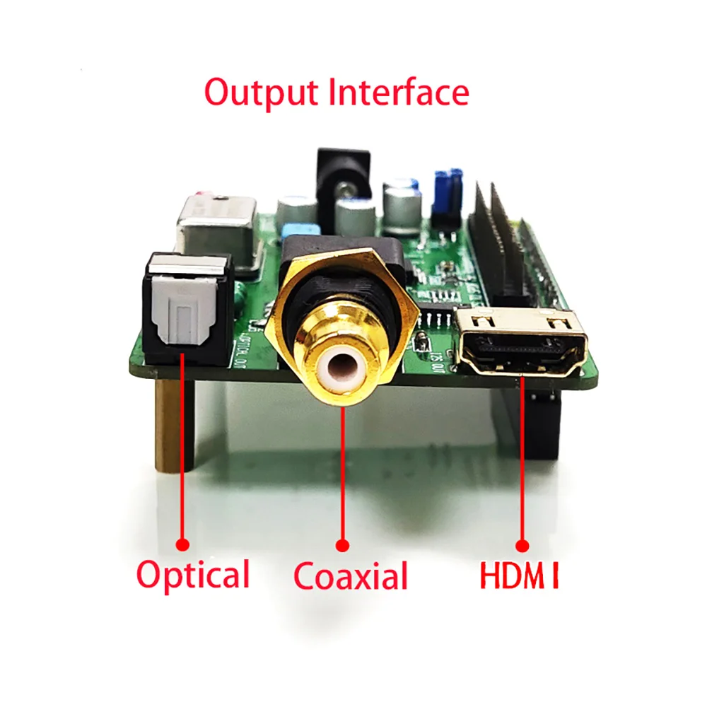 Imagem -03 - Placa de Som de Áudio Digital para Raspberry pi Decodificação Board Raspberry pi 2b 3b 3b Além Disso 4b Dsd64 128 256 512 Wm8804g I2s Óptica Coaxial Hdmi Hifi Dac
