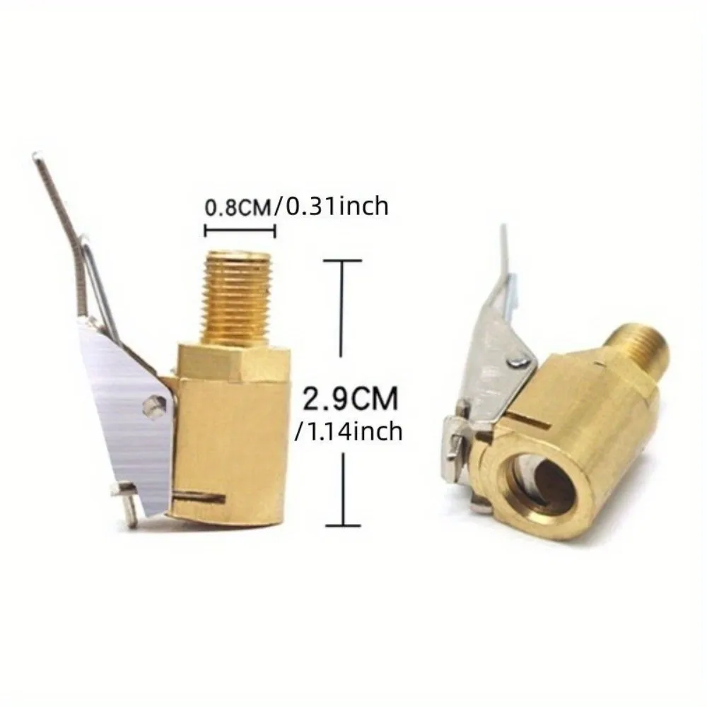 ‌1pc Quick-Fill Tire Inflator - Metal Nozzle w/ Pressure Release for Car Tires ﻿