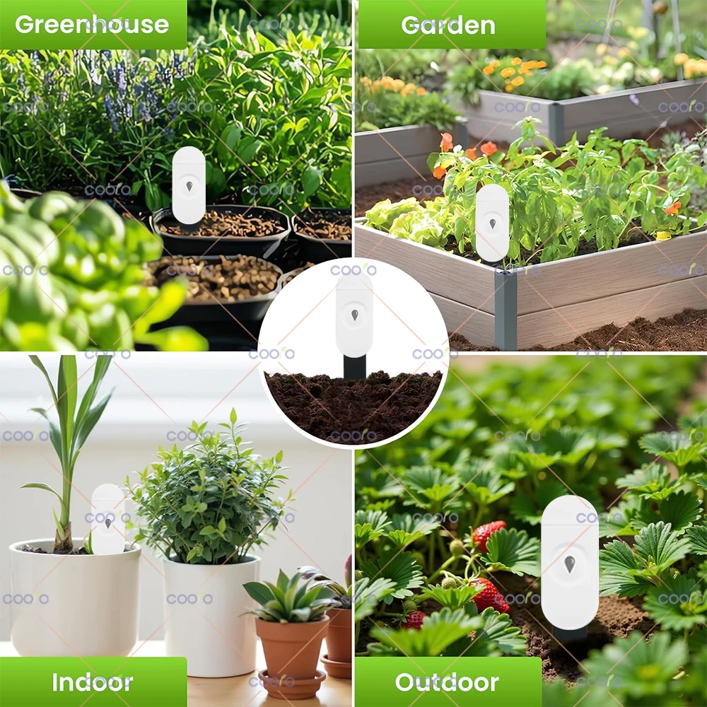 Zigbee Smart Soil Tester Humidity Temperature Moisture Sensor for Plant Garden works with Home Assistant Zigbee2MQTT