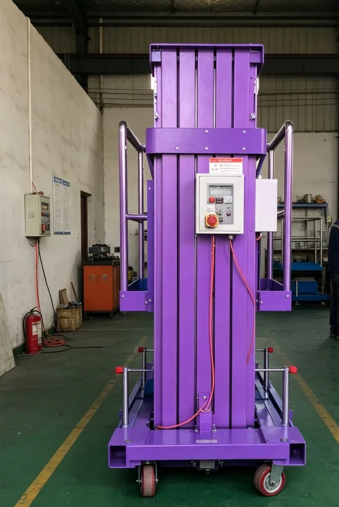 4M-10M Single Mast Telescopic Electric Ladder Lift Aluminum Alloy Hydraulic Mast Platform Electric Lift Tables