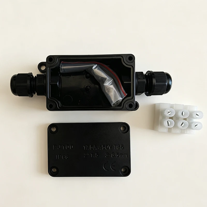 1pc 2 Way Outdoor Waterproof IP66 Electrical Cable Wire Connector Junction Box With Terminal 450V Junction Box for Led Light view 3