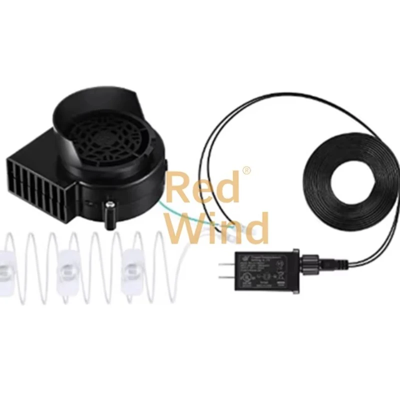 

Halloween Inflatable Costume with Red Wind Power with RGB Light Electric Blower Fan