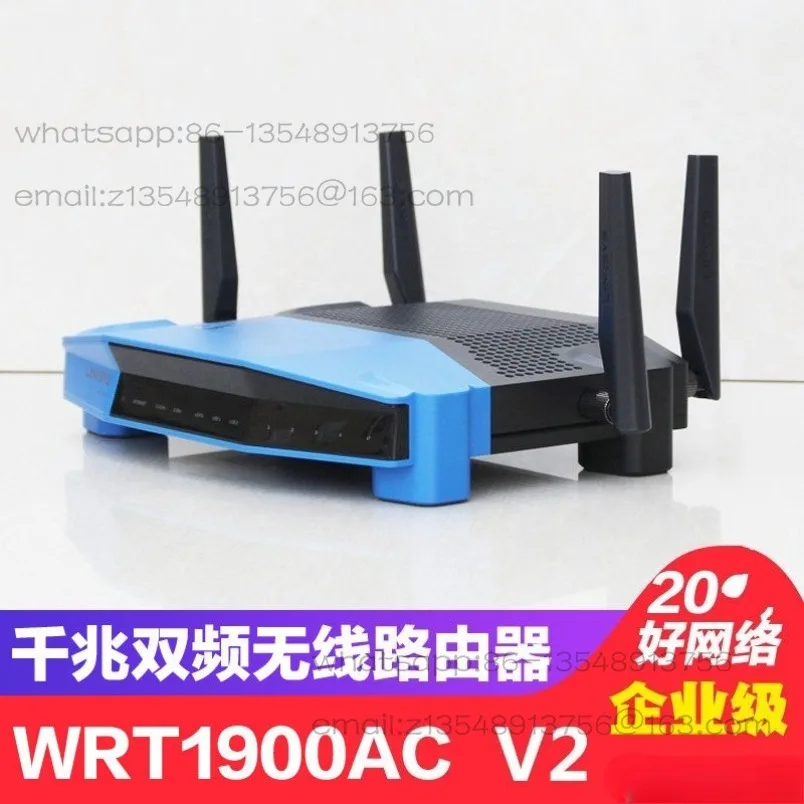 WRT1900AC V2 Gigabit Dual Band WIFI Home Wireless Broadband Router 5G Through the Wall 90% New