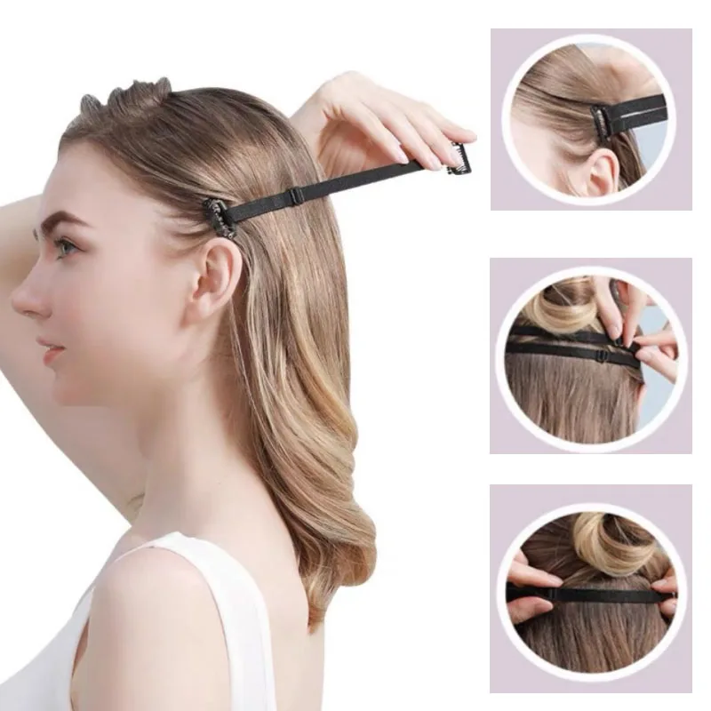 Banda de estiramiento simple/doble para levantar los ojos y las cejas, banda elástica mágica de Ojos de zorro con Clips BB, correa ajustable para el cabello