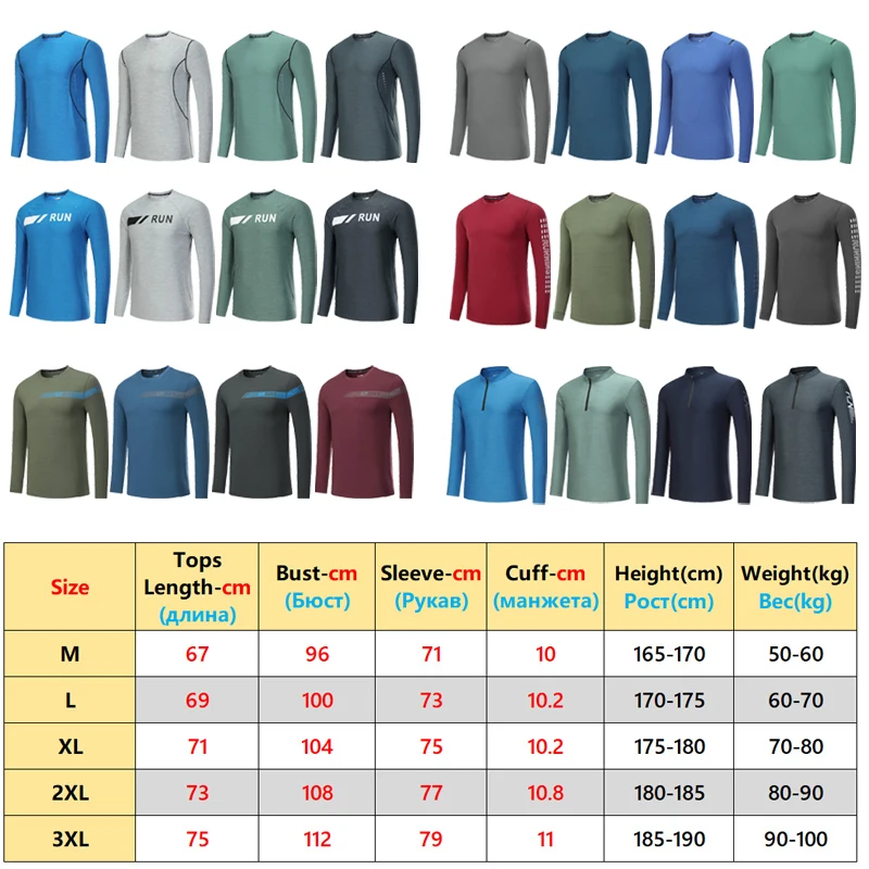 Fitness Long Shirt Base Breathable Comfortable Compression Dry Fit Tee Print Bodybuilding Sport High Quality Running Sweat