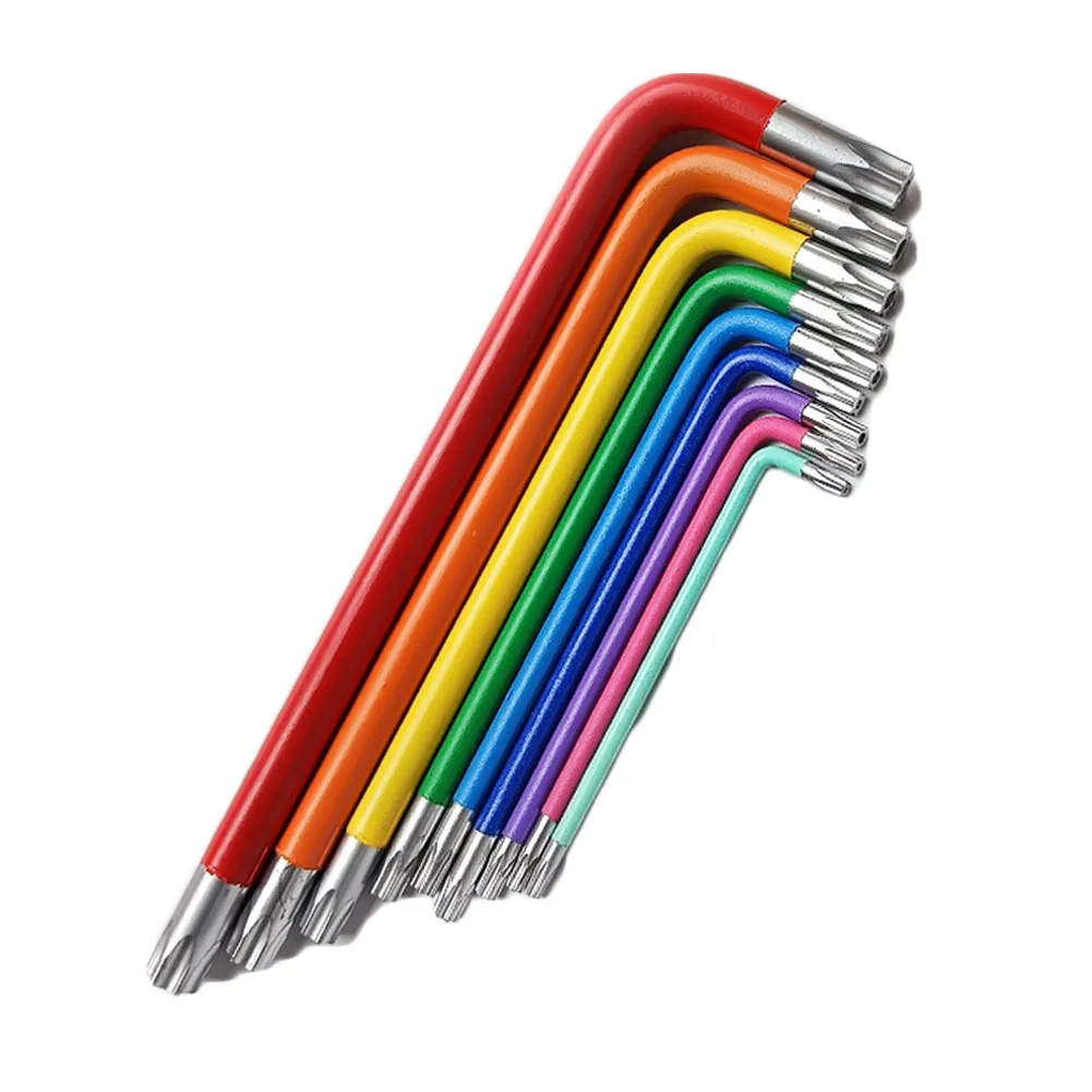 18 Piece Ball End Hex Key Wrench Set Built from Chrome Vanadium Steel with Protective Spray Plastic Coating and Portable Case