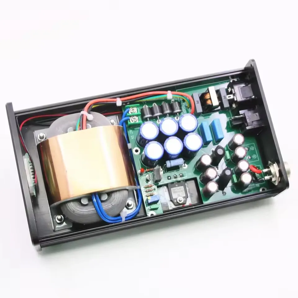 새로운 50W HiFi 초저소음 DC 선형 전원 공급 장치 DC12V 3A 오디오 증폭기 LPS PSU(블루 디스플레이 포함)