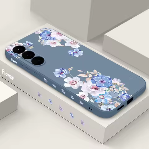 Soft TPU Flower Pattern Case For Samsung Galaxy S25 S24 FE S22 S23 Ultra A17 A56 A26 A55 A54 A15 A16 A36 5G Silicone Phone Cover