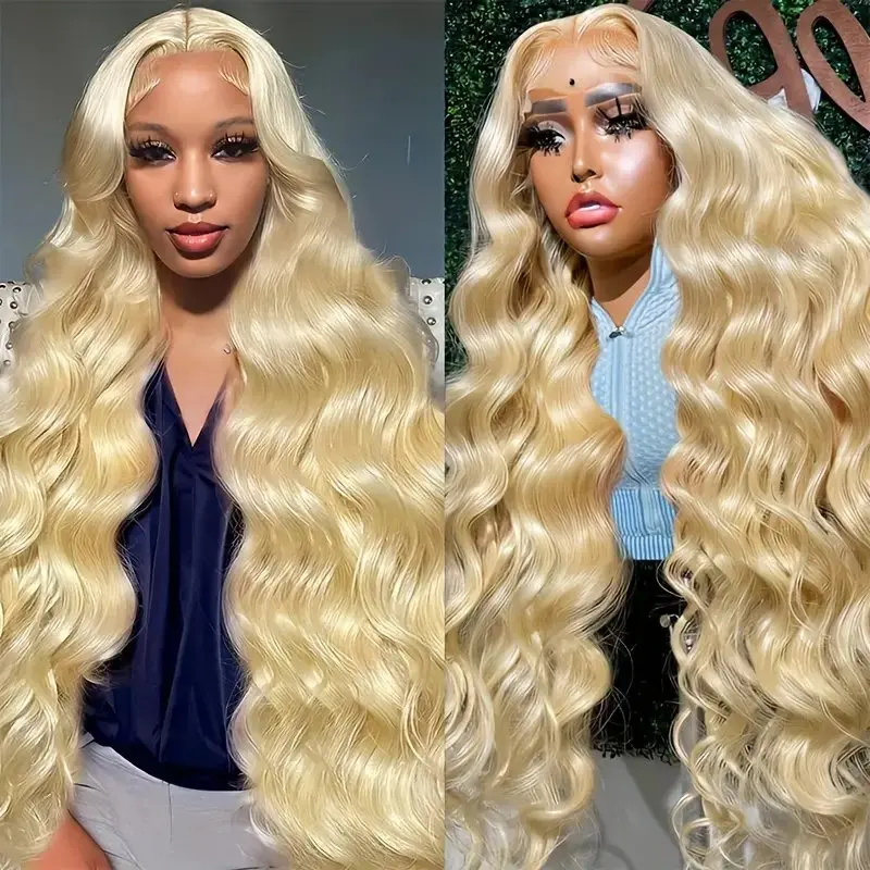 Rosabeauty 13x6 Body Wave Honey Blond HD Lace Frontal Wigs Human Hair Color 13x4 Transparent Lace Front Wig Glueless Prebleached