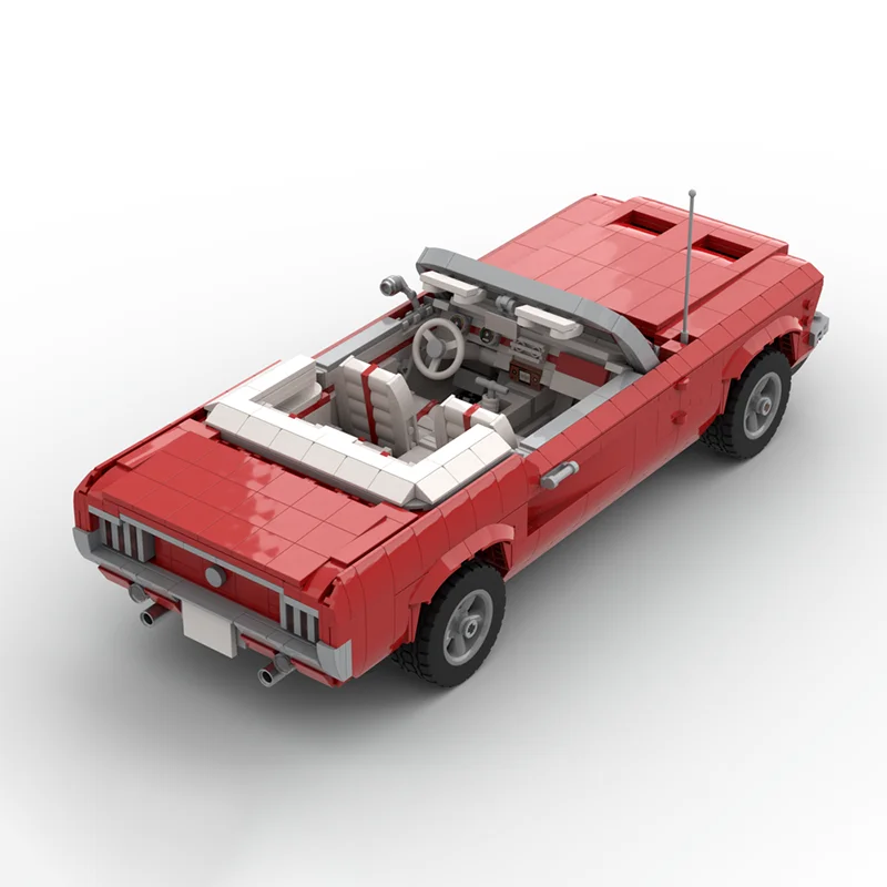 Hot 1702 PCS Rosso Convertibile Muscolo Auto Modulare Building Blocks Modello Per La Educazione Del Capretto Display FAI DA TE Giocattolo Di Compleanno Regalo Di Natale