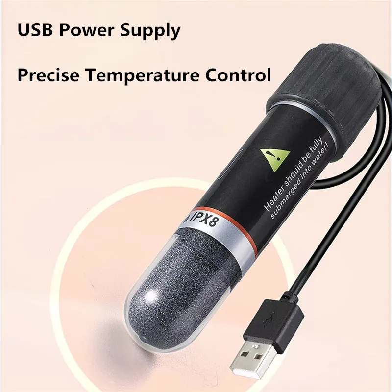 

USB 10W Mini Aquarium Heater Rod 26 Degrees Constant Temperature Submersible Small Fish Tank Heater Temperature Controller