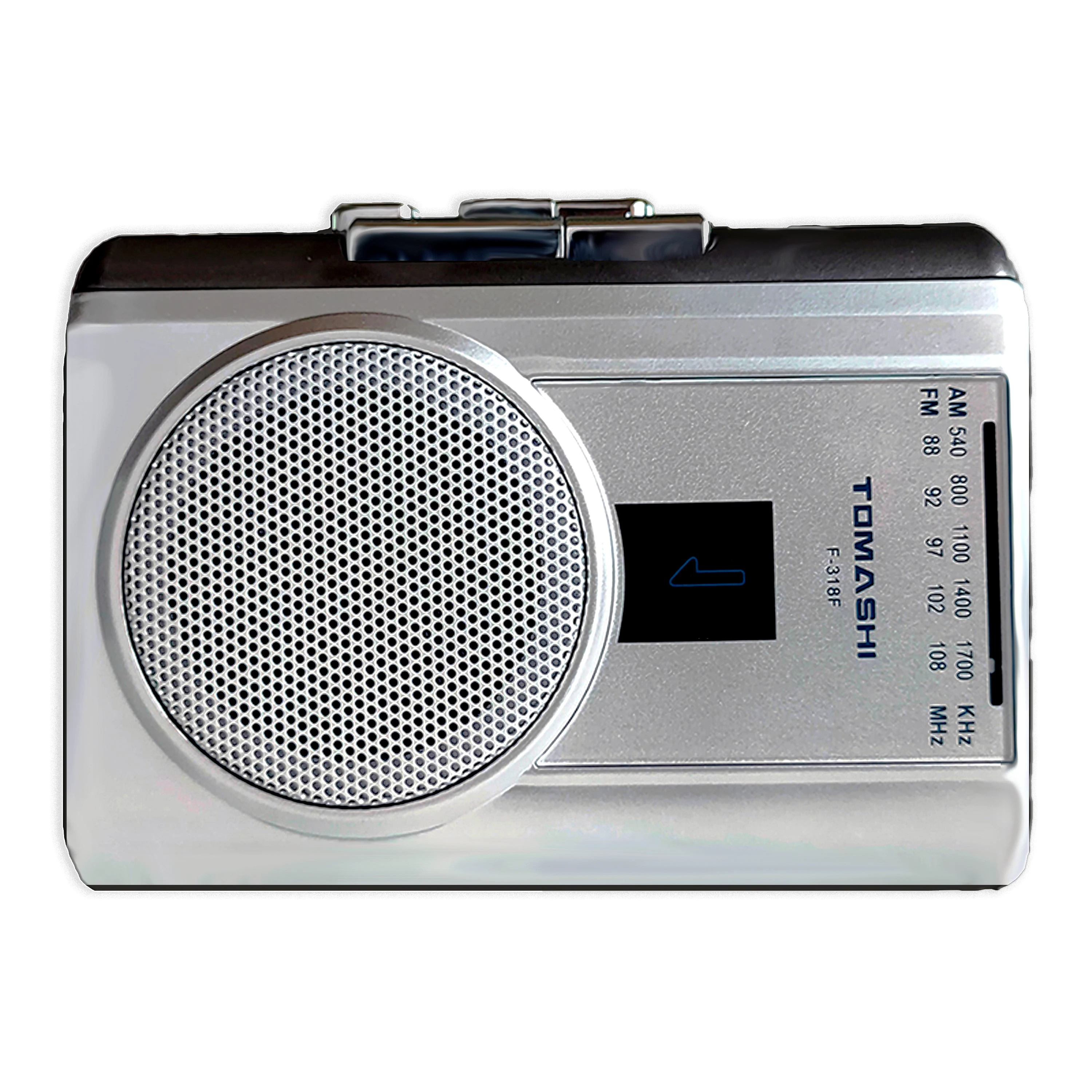 Tomashi F-318A portátil leitor de cassetes gravadores fm am rádio walkman com alto-falante embutido para notícias, música, língua learnin