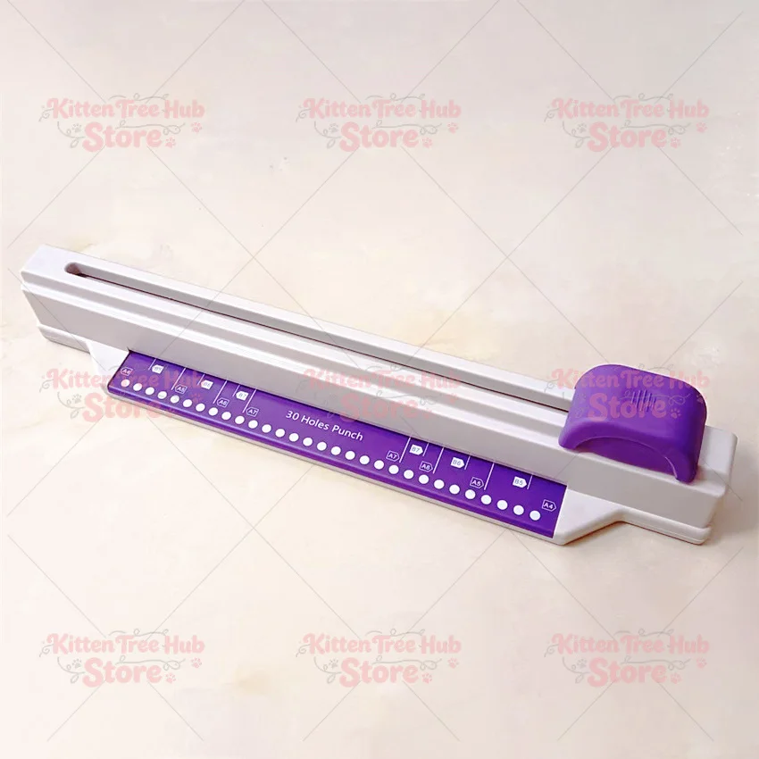 New 1 Pcs Selling 30 Holes Punchersliding Light Duty Paper Punch 30 Holes A4 B5 A5 Large Capacity 5 Sheets