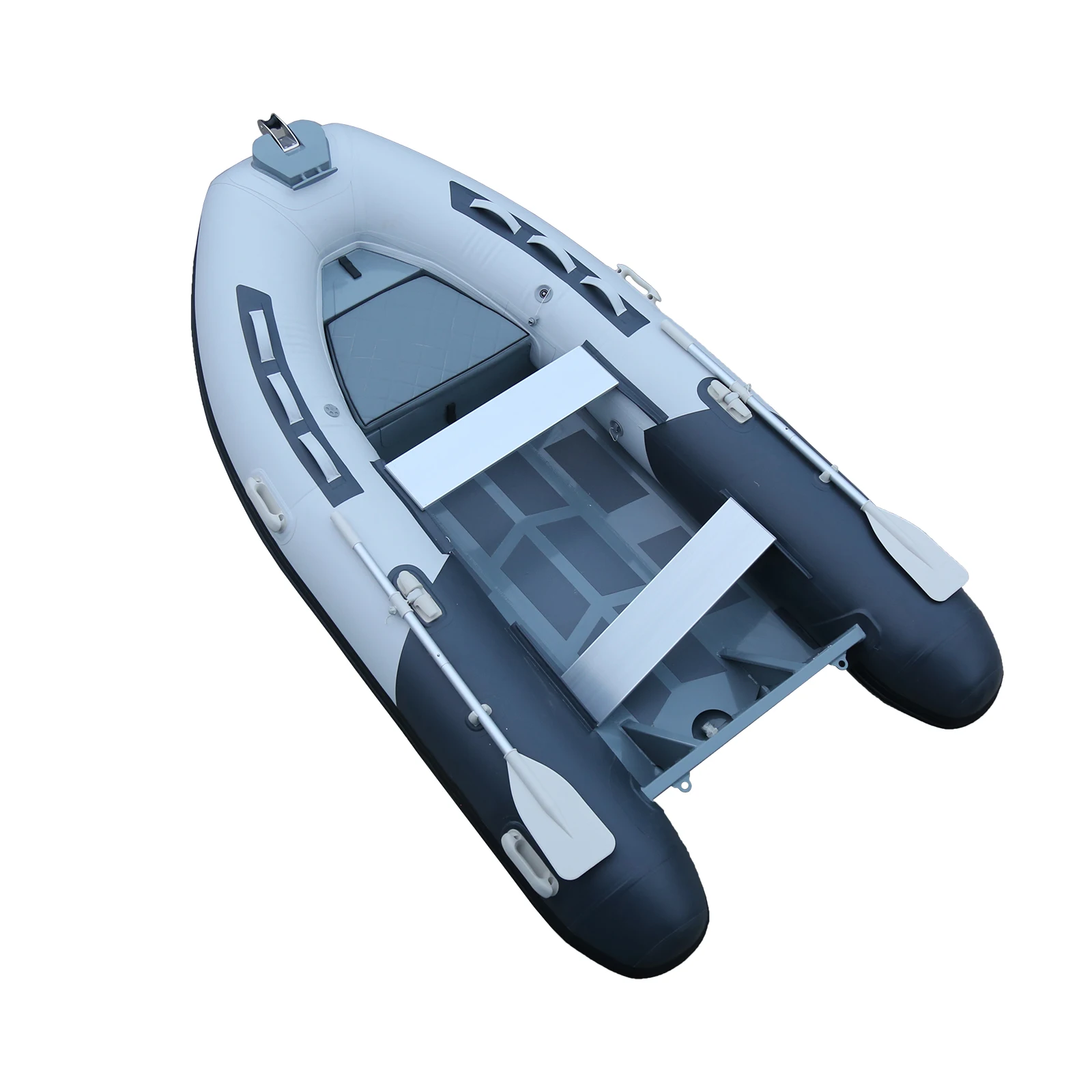 Qingdao Haohai Inflatable Passenger Aluminum Hull Floor Hovercraft Canoe Fiberglass Boat Custom Logo Drifting Ready 4-Person
