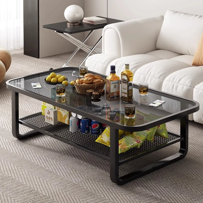 

Acrylic Transparent Side Table Glass Transform Designer Storage Coffee Table Cute Writing Dinner Mesas Bajas Home Furniture